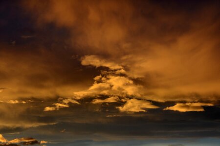Evening sky afterglow clouds photo