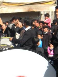 Mourning of Muharram - November13,2013 - Muharram 9,1435 Tasu'a - Zanjir,Mourners Line,Drummer - Nishapur 053