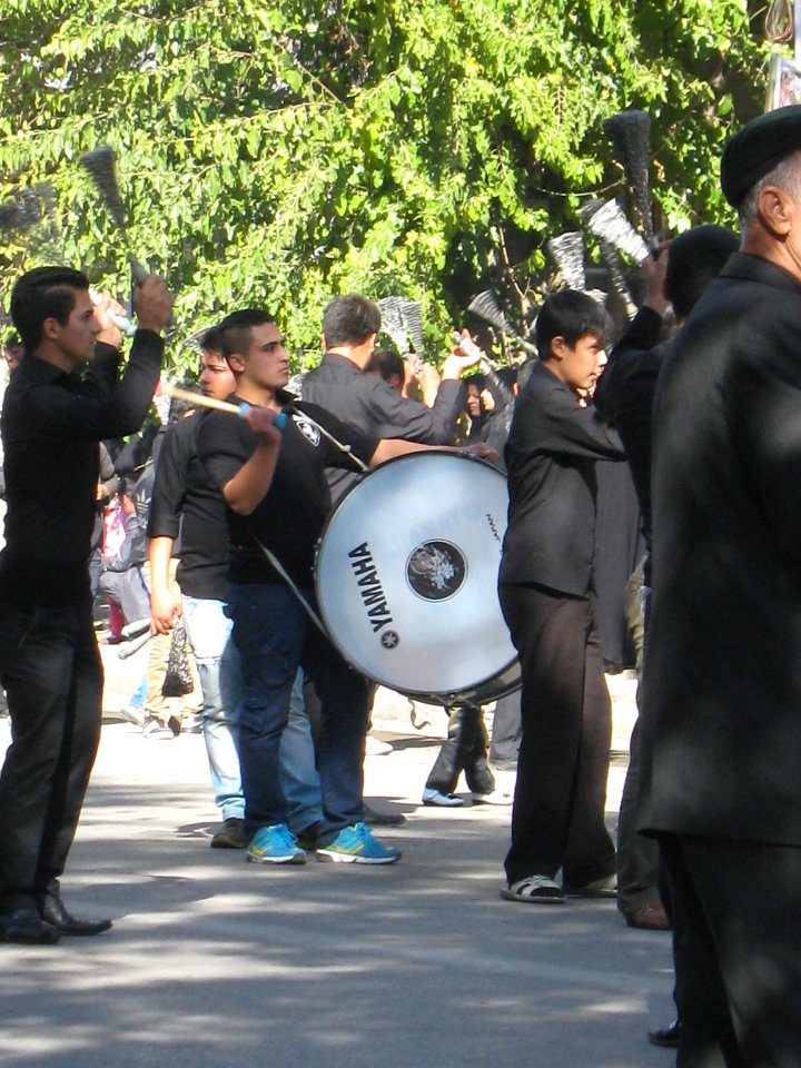 Mourning of Muharram - November13,2013 - Muharram 9,1435 Tasu'a - Zanjir,Mourners Line,Drummer - Nishapur 031