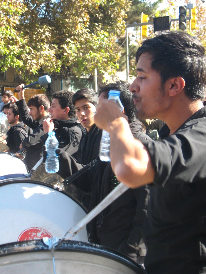Mourning of Muharram - November13,2013 - Muharram 9,1435 Tasu'a - Zanjir,Mourners Line,Drummer - Nishapur 068