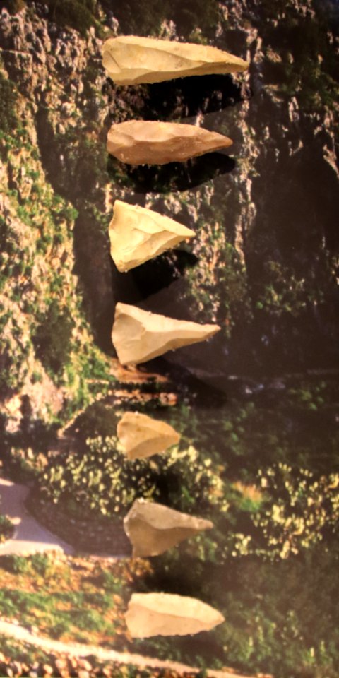 Mousterian Culture Stone Spearheads 250,000-50,000 Israel (detail)