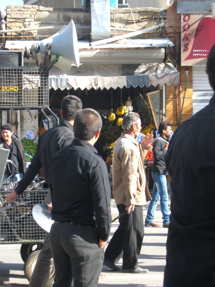Mourning of Muharram - November13,2013 - Muharram 9,1435 Tasu'a - Zanjir,Mourners Line,Drummer - Nishapur 009