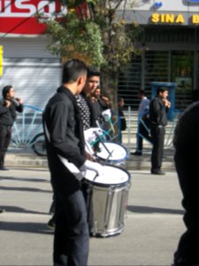 Mourning of Muharram - November13,2013 - Muharram 9,1435 Tasu'a - Zanjir,Mourners Line,Drummer - Nishapur 016