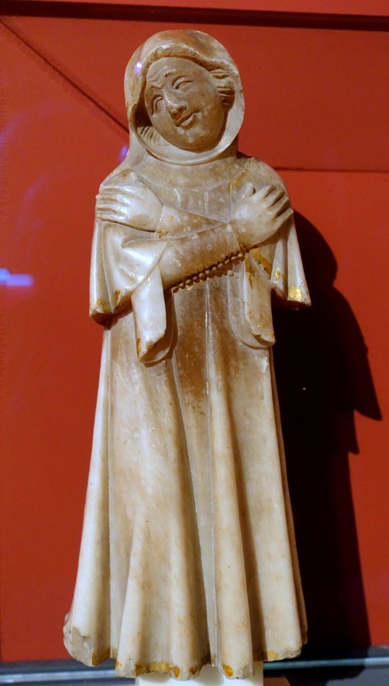 Mourning Courtiers from a Tomb (Pleurants), by Jaume Cascalls, 1 of 3, 1365-1380, alabaster - Bode-Museum - DSC03241