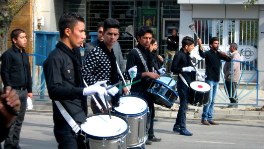 Mourning of Muharram - November13,2013 - Muharram 9,1435 Tasu'a - Zanjir,Mourners Line,Drummer - Nishapur 020