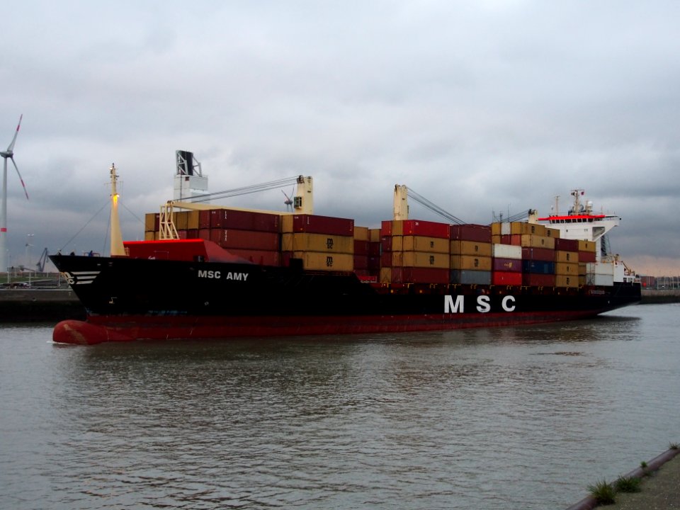 MSC Amy (ship, 2002) IMO 9242651 Callsign ZDFH7 Port of Antwerp pic1