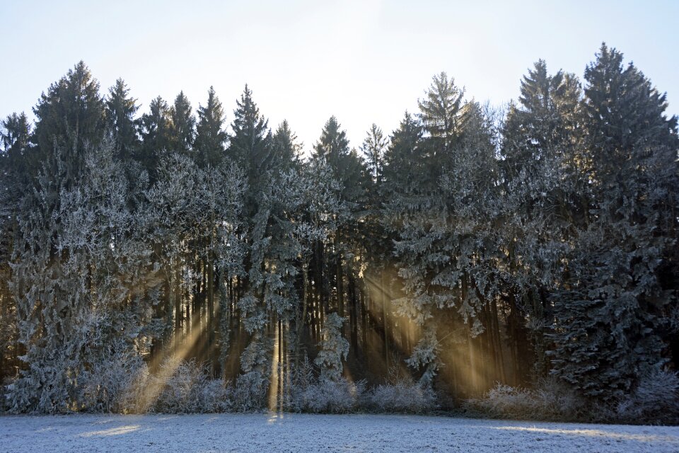 Landscape sunlight light beam