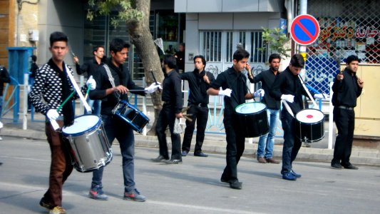 Mourning of Muharram - November13,2013 - Muharram 9,1435 Tasu'a - Zanjir,Mourners Line,Drummer - Nishapur 025