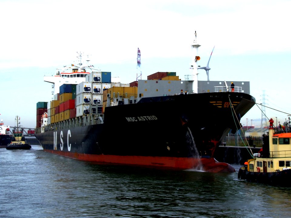 MSC Astrid at Berendrecht lock, Antwerp, Belgium 22-Oct-2008