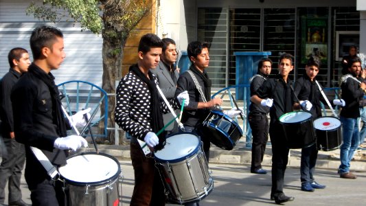 Mourning of Muharram - November13,2013 - Muharram 9,1435 Tasu'a - Zanjir,Mourners Line,Drummer - Nishapur 017