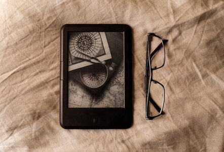 Reading glasses e-book photo
