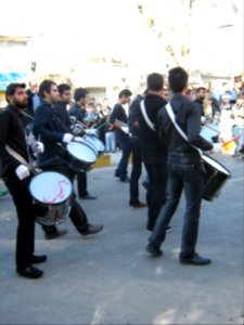 Mourning of Muharram - November13,2013 - Muharram 9,1435 Tasu'a - Zanjir,Mourners Line,Drummer - Nishapur 085