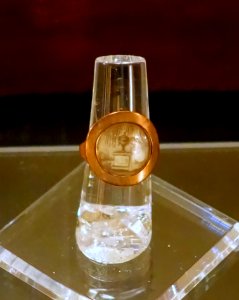 Mourning ring, c. 1780-1820, owned by Maria Brown Austin - O. Henry Museum - Austin, Texas - DSC09270
