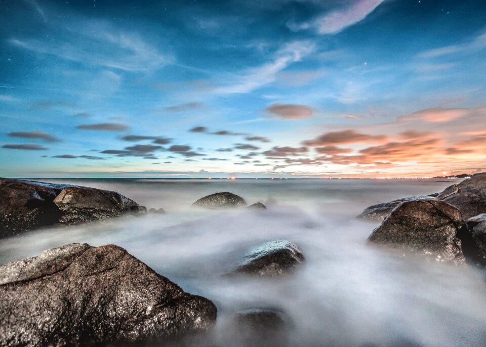 Rocks fog foggy photo