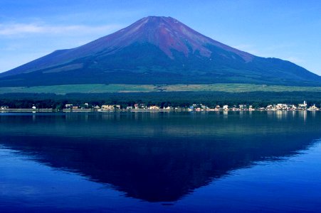 Mount Fuji from Lake Yamanaka 1995-7-30 photo