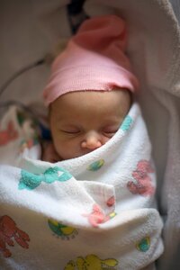Newborn infant brown sleep