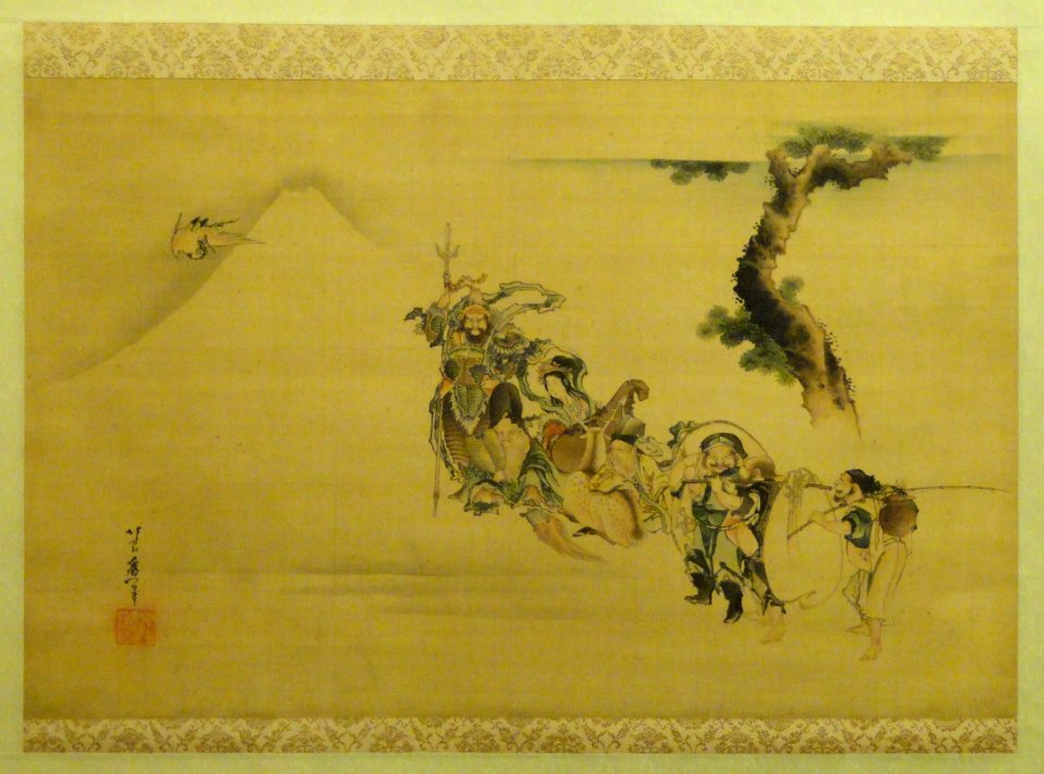 Mount Fuji and the Seven Gods of Good Fortune, by Katsushika Hokusai - Nelson-Atkins Museum of Art - DSC09106