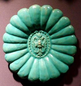 Moulded dish, Austria, Salzburg, early 1600s, ceramic - Museum of Anthropology, University of British Columbia - DSC09061