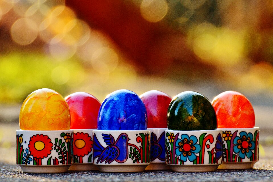 Happy easter egg colored
