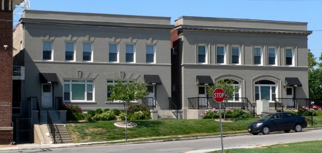 Moyer row houses (Omaha) from SW 1