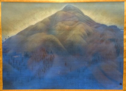 Mount Hiei, by Hayami Gyoshu, dated 1920 AD, color on silk - Tokyo National Museum - Ueno Park, Tokyo, Japan - DSC09281