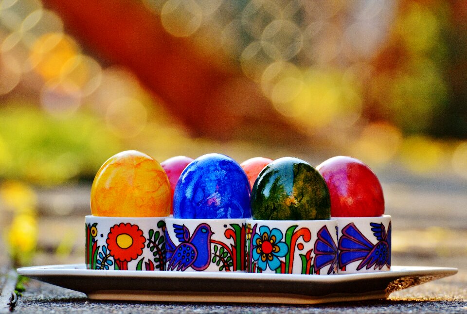 Happy easter egg colored