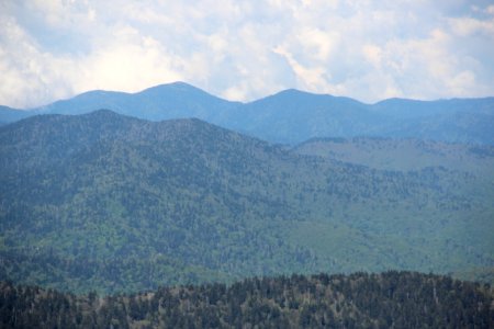 Mount Guyot and Mount Chapman viewed from Clingmans Dome, May 2017
