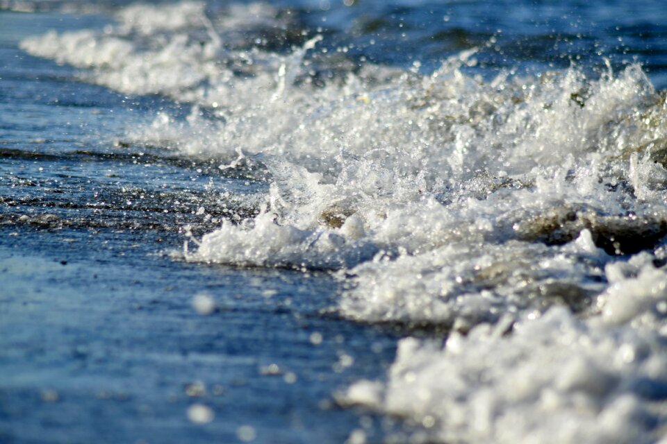 Sea wave close up