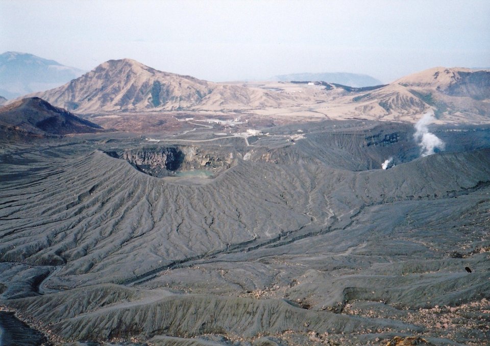 Mount Aso from Mount Naka 1991-03-07