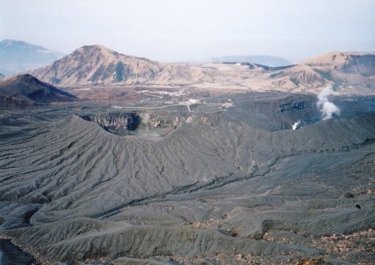 Mount Aso from Mount Naka 1991-03-07