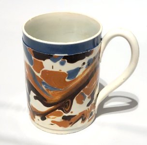 Mug, unknown maker, Staffordshire, England, c. 1830, glazed earthenware - Brooklyn Museum - Brooklyn, NY - DSC08837