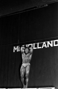 Mr. Holland 1967 gekozen in Doelenzaal te Amsterdam. Ricky Wayne , Mr. Universe , Bestanddeelnr 920-8026