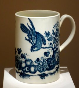 Mug, Worcester Porcelain Company, c. 1770, porcelain - Chazen Museum of Art - DSC02218