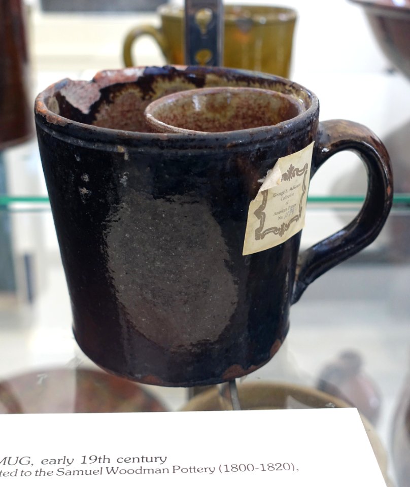 Mug, attributed to the Samuel Woodman Pottery (1800-1820) - Bennington Museum - Bennington, VT - DSC08672