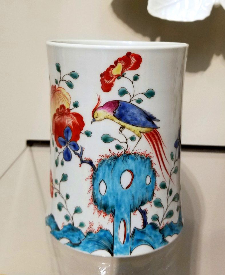 Mug, Worcester manufactory, England, c. 1756-1757, soft-paste porcelain, polychrome enamels - Museum of Fine Arts, Boston - 20180922 145959