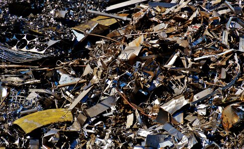 Scrap iron recycling metal photo