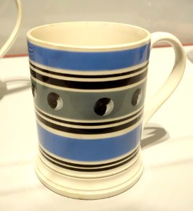 Mug, unknown maker, Staffordshire, England, c. 1830, glazed earthenware - Brooklyn Museum - Brooklyn, NY - DSC08842