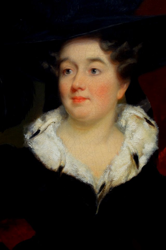 Mrs. Samuel Appleton (Julia Webster) by Chester Harding, detail, c. 1840, oil on canvas - New Britain Museum of American Art - DSC09330
