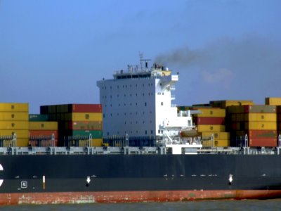 MSC Chicago p9, leaving Port of Rotterdam, Holland 08-Mar-2007