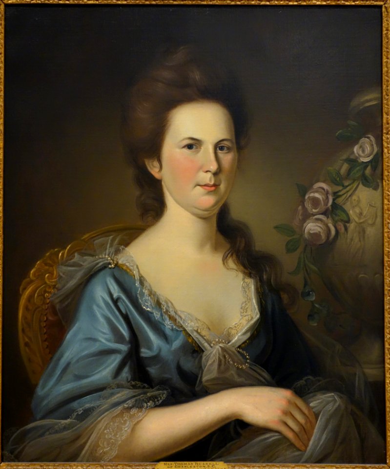 Mrs. Thomas Russell by Charles Willson Peale, oil on canvas - Chazen Museum of Art - DSC02493