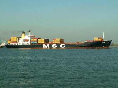 MSC Hina side Port of Antwerp 12-Oct-2005