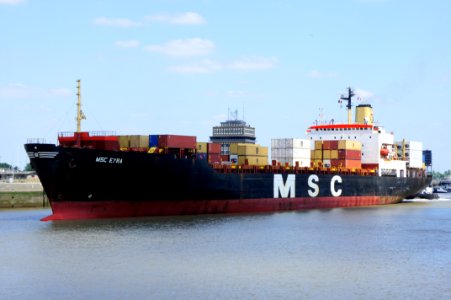 MSC Eyra - IMO 8201648 leaving Berendrecht sluis, Port of Antwerp, Belgium, pic2