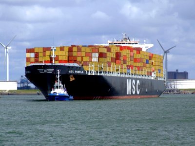 MSC Pamela p07, at the Amazone harbour, Port of Rotterdam, Holland 29-Jul-2007