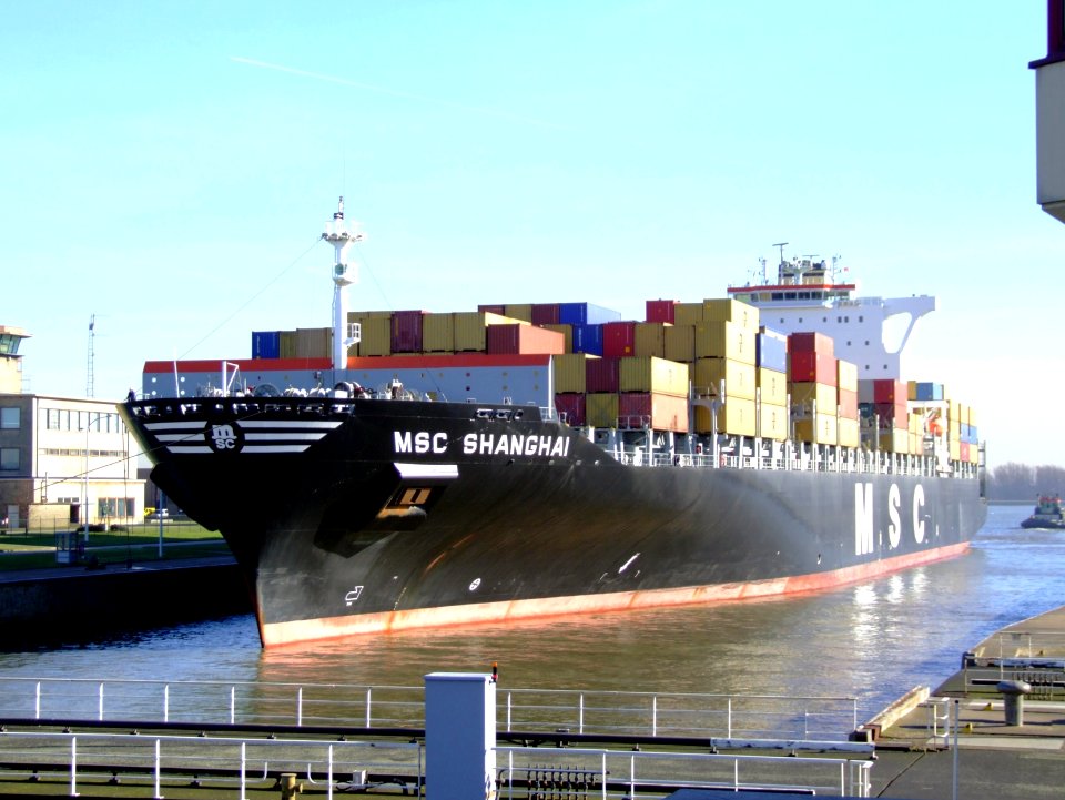 MSC Shanghai IMO 9295373 Antwerpen 06feb08 07-Feb-2008