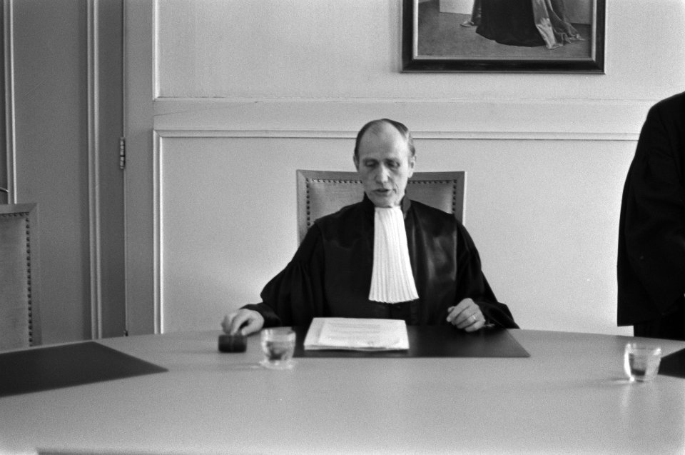 Mr. W.J. Borgerhoff Mulder, president van de Amsterdamse rechtbank tijdens de af, Bestanddeelnr 929-0763