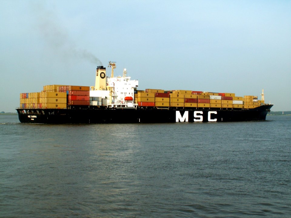 MSC Sabrina 28Jun05 Antw p1, at Port of Antwerp, Belgium 28-Jun-2005