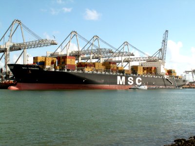 MSC Sussana p3, at the Amazone harbour, Port of Rotterdam, Holland 29-Apr-2006