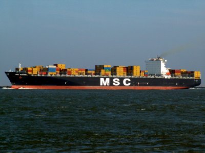 MSC Susanna, at the Amazone harbour, Port of Rotterdam, Holland 24-Feb-2006
