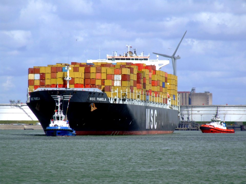 MSC Pamela p05, at the Amazone harbour, Port of Rotterdam, Holland 29-Jul-2007