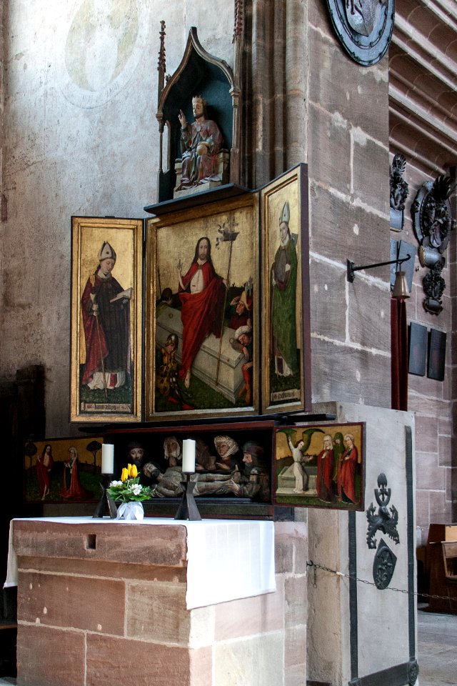 Nürnberg St Lorenz Innenraum Hoppe2003 (2)